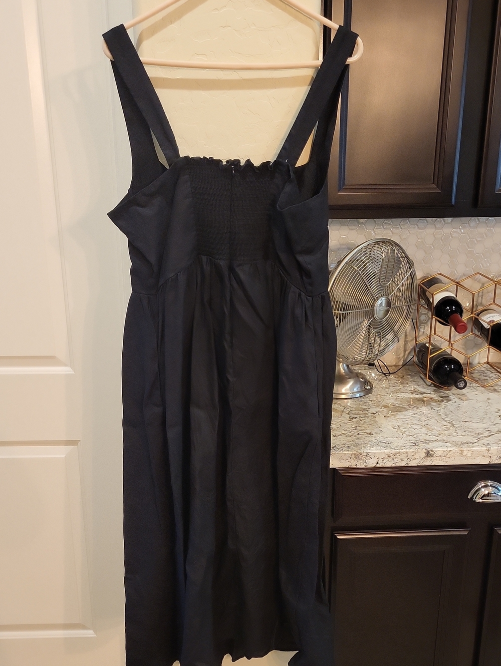 NWOT Quince Black Linen Midi Dress Size XL - Picture 4 of 6